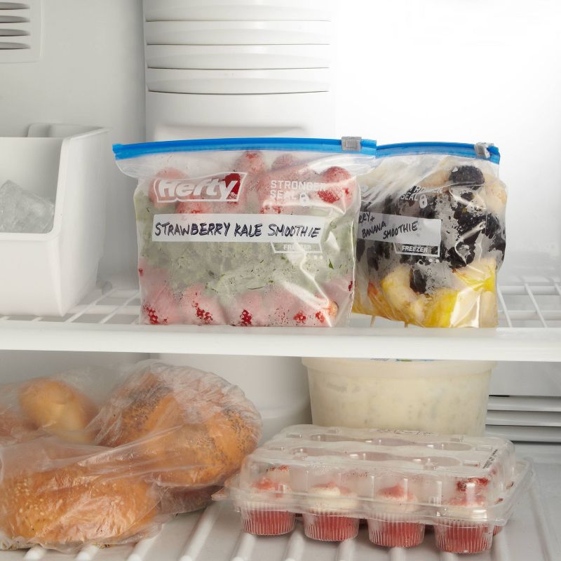 Hefty Quart Freezer Storage Slider Bags - 35ct, 5 of 13