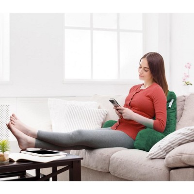 Hunter Green Memory Foam Reading & Bed Rest Pillow