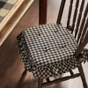 Black Check Ruffled Chair Pad 16.5x18 VHC - 4 of 4