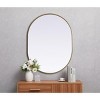 Elegant Lighting 30x40 Inch Oval Wall Mirror, Brass Finish – Elegant Modern Mirror for Bedroom or Vanity - 4 of 4