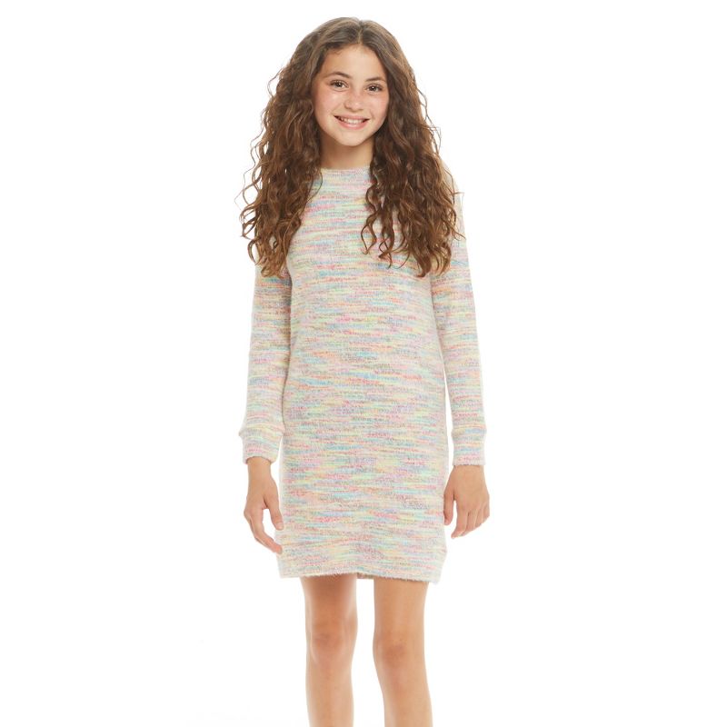 Andy & Evan  Kids Girls Multicolor Knit Dress, 2 of 6