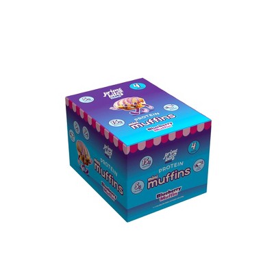 Prime Bites Blueberry Protein Mini Muffin - 15g Protein - 2.12oz/4ct: Chewy Snack, Ready to Eat, Whey Protein Isolate
