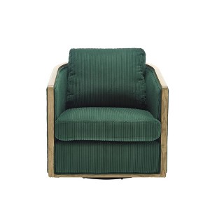 TIRAMISUBEST Swivel Barrel Chair, Comfortable Accent Sofa Chair for Living Room, Swivel Club Chair, Arm Chair for Hotel, Bedroom, Lounge (Emerald) - 1 of 4