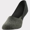 Peds Women's 2pk Smooth Edge Mid Cut Liner Socks - Black/Gray 5-10: Hidden Gel Heel Grip, Knit Fabric - 4 of 4