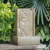 NAYSAYE Fountain Indoor Outdoor Figurine Water Feature High Sandstone Design for Garden Patio Lawn, Beige, 6.5"*13.9"*28.6" - 2 of 4