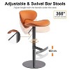 Orange Black Titanium Stainless Steel Bar Stools Swivel Adjustable Height for Kitchen Counter and Dining Room - 2 of 4