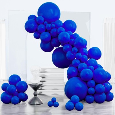 PartyWoo Balloons Royal Blue Dark 18 12 10 5 Inch 123 pcs