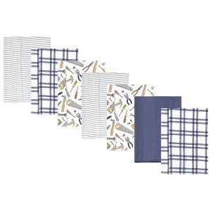 Luvable Friends Hudson Baby Flannel Burp Cloths 7pk Set - 1 of 2