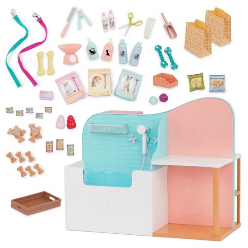 Our Generation Pretty Pantry Home Kitchen Furniture Set for 18 Dolls