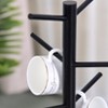 Acoinel 8 Hooks Bamboo Coffee Mug Tree Rotating Coffee Cup Holder - 4 of 4