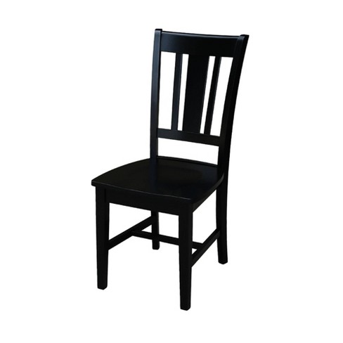 International Concepts Set Of 2 San Remo Splatback Chairs Jet Black ...