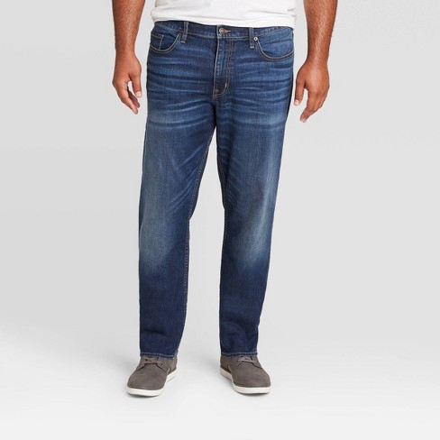 Men's Big & Tall Athletic Fit Jeans - Goodfellow & Co™ Dark Wash 38x36 ...