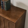 KWPZQEB Storage Cabinet, Mid-Century Modern Cabinet with Adjustable Shelves & Solid Wood Legs, Freestanding Organizer Cabinet for Living Room, Walnut - 4 of 4