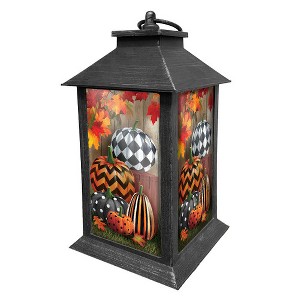 Briarwood Lane Fall Lantern 13.5" x 5.5" x 5.5" Patterned Pumpkins For Fall Lantern - 1 of 3