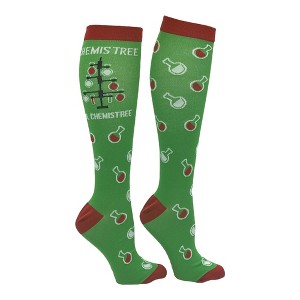 Adult Chemistree Funny Christmas Compression Socks For Women And Men - Crazy Dog Compression Socks - 1 of 4