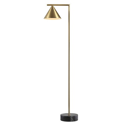 58.5 Eva Modern Contemporary Iron Led Floor Lamp Brass Gold