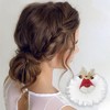 Unique Bargains Christmas Hair Clips Red Nose Elk for Christmas 3.54"x3.15" Red White 1 Pc - 2 of 4