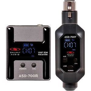 Galaxy Audio ASD-700 Digital 15 Channel UHF Plug & Play Wireless In-Ear Monitor System with EB5 Earbuds Frequency CODE B5 550-569 MHz - 1 of 4