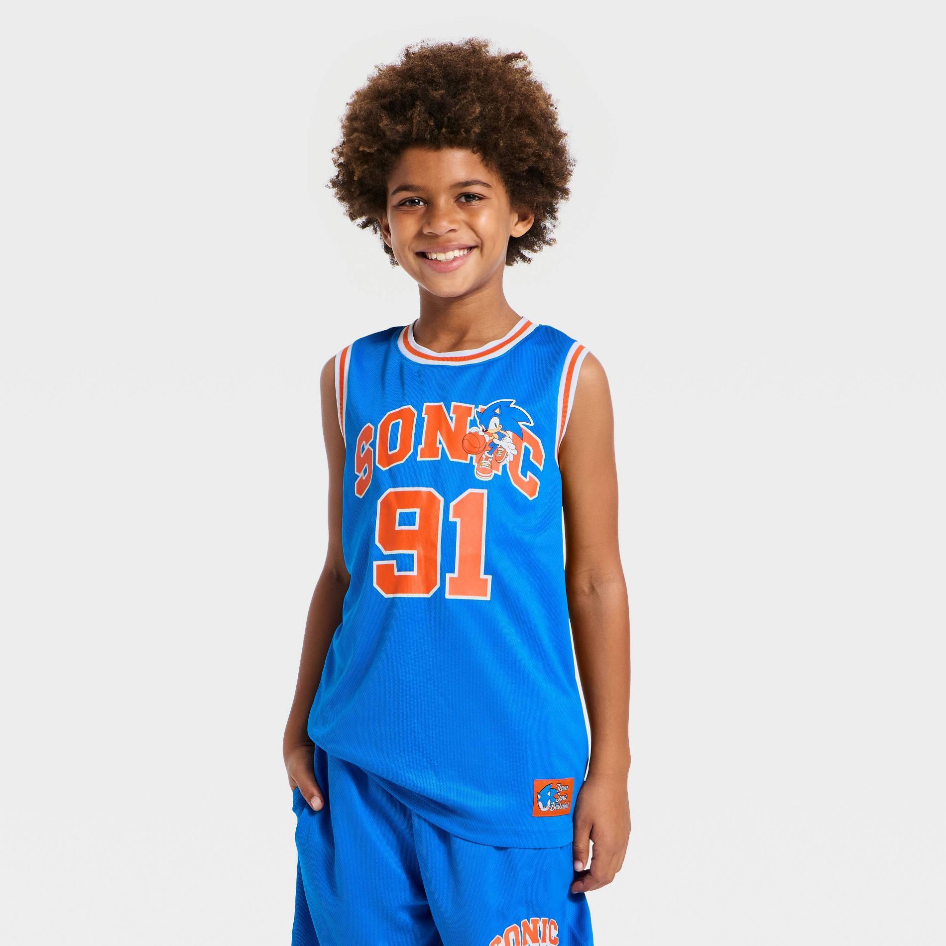 Boys' Sonic the Hedgehog Basketball Jersey - Blue