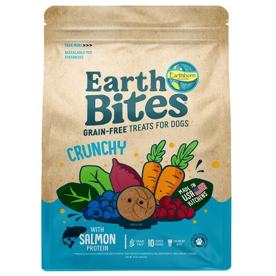 Earthborn Holistic EarthBites Salmon & Pumpkin Grain-Free Crunchy Dog Treats - 10 oz