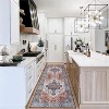 Washable Vintage Floral Area Rug, Traditional Low Pile Carpet, Stain Resistant Non Slip Rug for Living Room, Bedroom, Dining Room, and Office - 3 of 4
