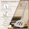 Itopfox 8-Piece Kitchen Utensils Set with Heat-Resistant Silicone Heads & Stainless Steel Handles, Includes Spatula Tongs, Spoon, Ladle, Pasta Server - 3 of 4