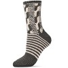 Memoi Women's Cable Twist Sweater Knit Soft Cozy Crew Socks - 4 of 4