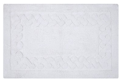 Knightsbridge Chain Bath Rug Cotton Non Skid Back - 20x30", White : Target