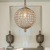 ALOADECOR 1-Light  Antique Gold Globe Sphere Chandelier Small Crystal Vintage Chandelier Cage-Style Shade Pendant Light for Kitchen Island - 3 of 4