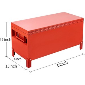 "36" Heavy Duty Steel Truck Bed Toolbox, XXL Jobsite Storage Chest, Secure Deck Box for Pickup Trucks & Work Vehicles - 1 of 4