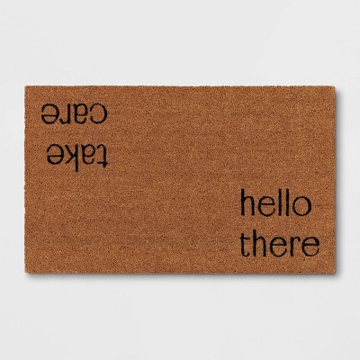 1'6"x2'6" 'Hello There' Take Care Coir Doormat Natural - Threshold™