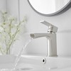 BWE Waterfall Single Handle Single Hole Low-Arc Bathroom Faucet Bath Drip-Free Vanity Sink - 2 of 4