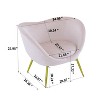 Modern Accent Chair for Living Room, Lounge Chair for Bedroom with Gold Metal Legs, Vanity Chair for Makeup Room-Christopher Knight Home - 3 of 4