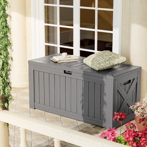 LACOO 120 Gal. Large Deck Box, Lockable Storage Box - 1 of 4