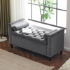 NicBex Modern 44.5" Velvet Storage Bench with Armrests and Nailhead Trim for Bedroom and Entryway - 4 of 4