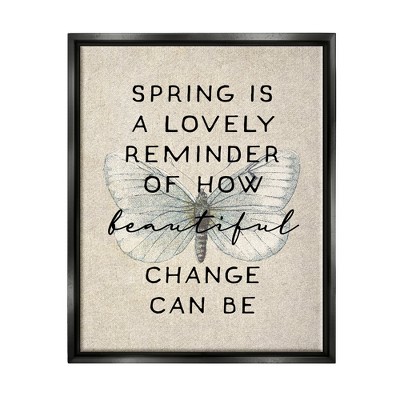 Stupell Industries How Beautiful Change Can Be Quote Spring Butterfly
