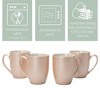 Elanze Designs Precious Pearl Finish 10 ounce New Bone China Coffee Cup Mugs Set of 4 - 3 of 4