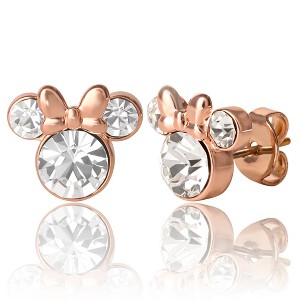 Disney Womens Minnie Mouse Birthstone Stud Earrings - 1 of 4