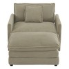 NicBex Couches for Living Room 41.3" Modular Sectional Sofa Modern Corduroy Upholstered Sofa Couch with Side Storage Pockets for Bedroom, Brown - 2 of 4