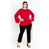 Avenue Women's Plus Size Jay Pleat Top - 3 of 4