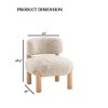 GDFStudio Evans Modern Faux Fur Accent Chair with Wooden Legs - 3 of 4
