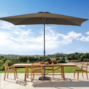 Sonkuki 6×9FT Rectangular Outdoor Patio Umbrella w/Push Button Tilt and Crank Handle, Sun-Protective - 1 of 4