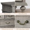47" Farmhouse Dresser for Bedroom with 9 Drawers, Rustic Wood Chest with Vintage Metal Handles for Bedroom, Large Storage Organizer - 3 of 4