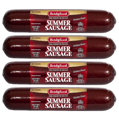 Bridgford Summer Sausage 16 oz - Protein-Rich Keto-Friendly Shelf-Stable Snack - Great for Sausage Rolls and on Your Charcuterie Boards