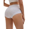 INSPIRE CHIC Women's Cotton Allover Floral Printed Underwear High Waisted Full Coverage Tummy Control Briefs - 2 of 4