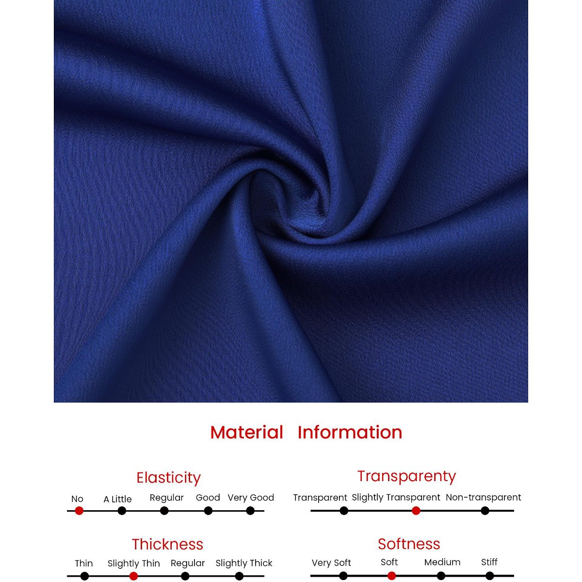 Женские платья INSPIRE CHIC Women's Satin Boat Neck Cap Sleeve Side Split Ruched Party Dress Royal Blue Large — фото 5