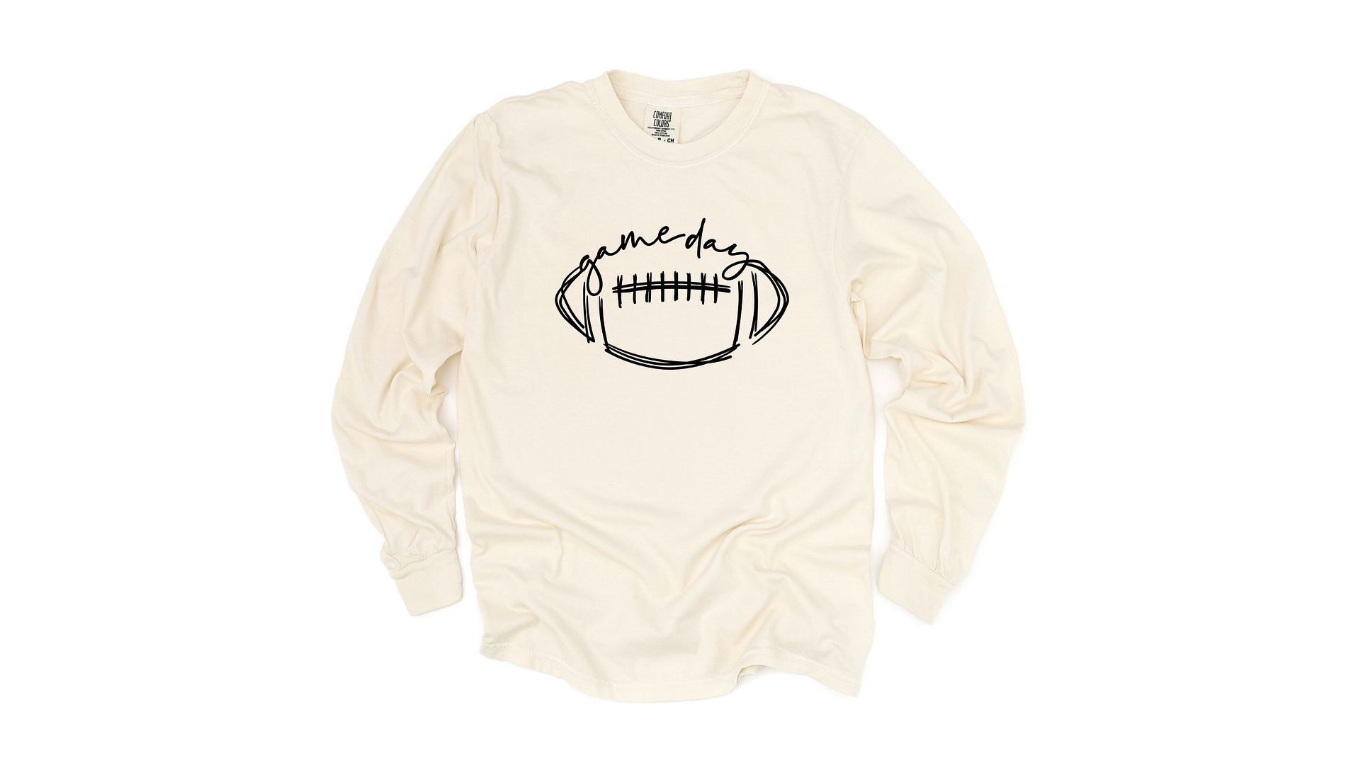 Simply Sage Market Women's Football Game Day Long Sleeve Garment Dyed Tee