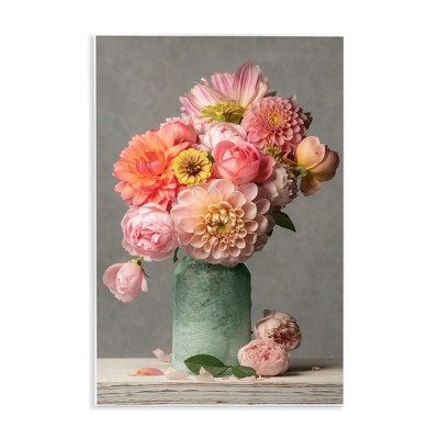 Stupell Industries Mixed Pink Dahlia Bouquet Wall Plaque Art