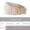 Elerevyo Women Faux Pearl Buckle Vintage Velvet Wide Cinch Belts Waistband for Dress 1 Pc - 4 of 4