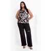 Women's Plus Size Perri Print Top - black | CITY CHIC - 4 of 4